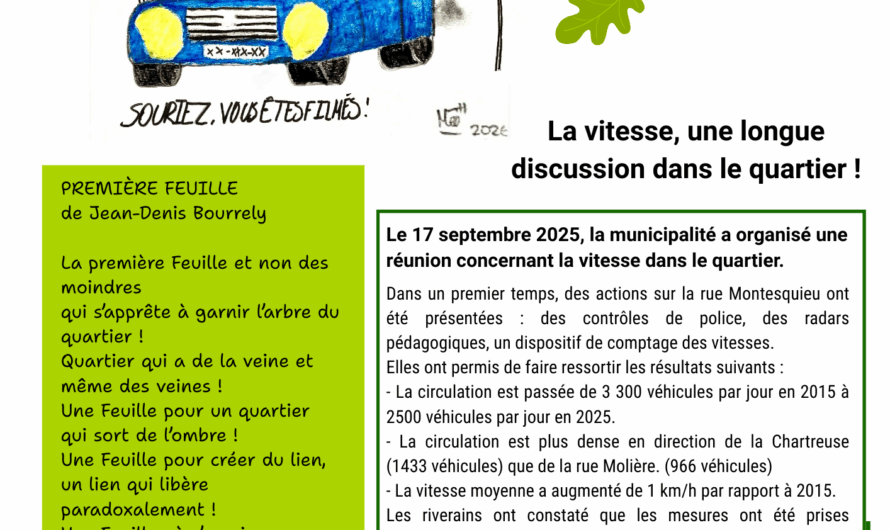 Publication du numéro 1 de la Feuille des Vennes : Le journal des habitants des Vennes !