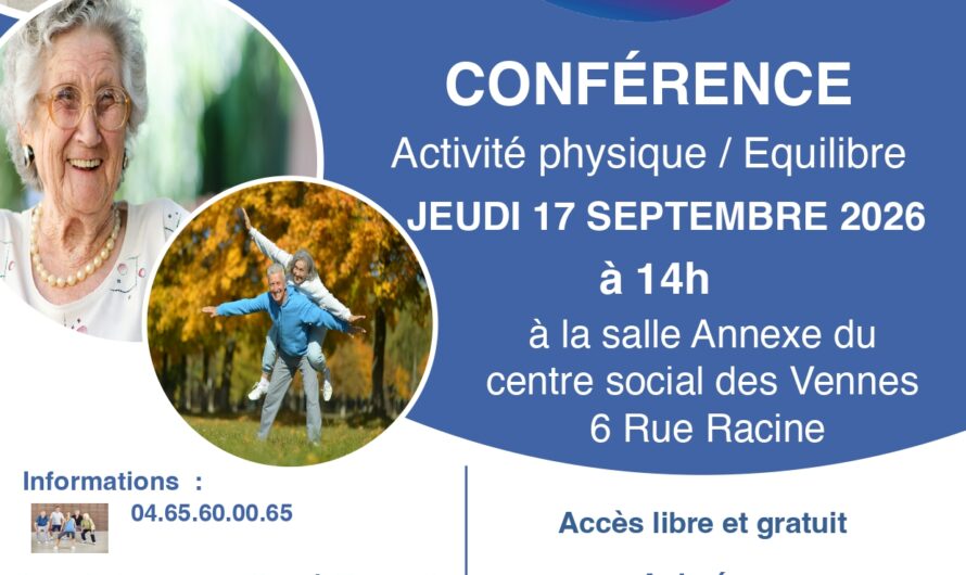 Jeudi 17 Septembre à 14h, à la salle annexe : Réunion de présentation d&rsquo;une nouvelle activité  « Prévention des chutes et équilibre »