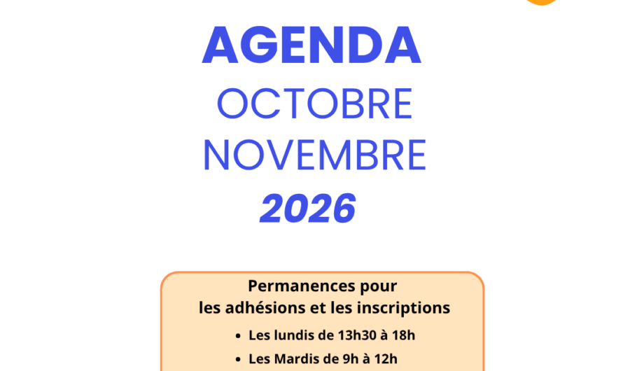 Programme du Centre Social des Vennes : Octobre-Novembre 2026