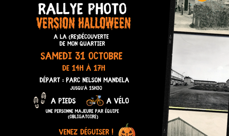 Samedi 31 Octobre, de 14h à 17h : Rallye Photo version Halloween, sur le parc Nelson Mandela